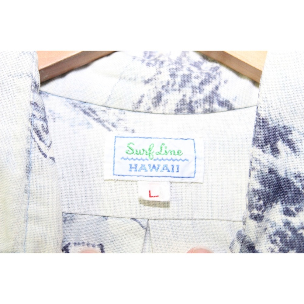 Vintage Surf Line Hawaii Printed 1/2 Button Up Pullover Shirt Large Hawaiian Top - Picture 7 of 14
